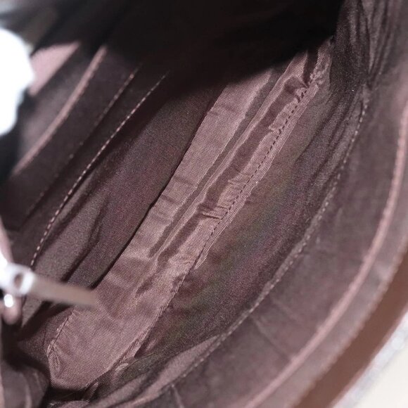 BURBERRY Hand Bag Leather Dark Brown Auth - Picture 12 of 15